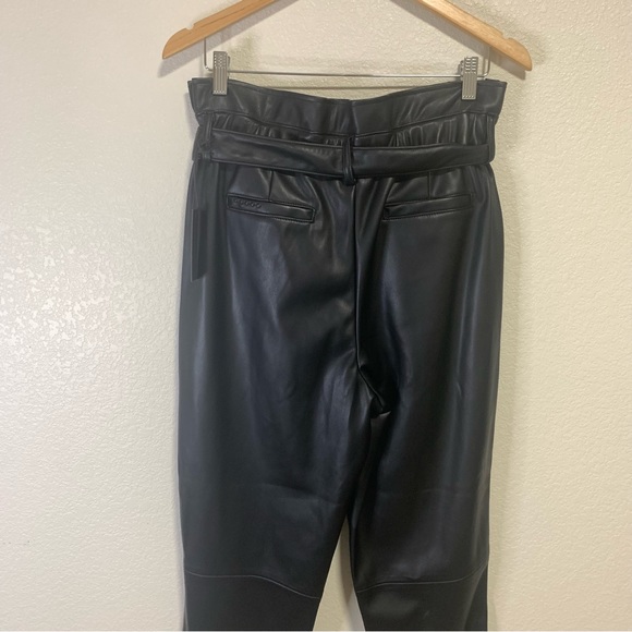 Blank NYC Faux Leather Black High Waisted Leather Trousers Size 27 - Picture 8 of 13